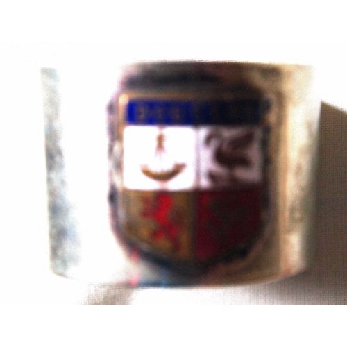 Napkin ring circa 1900s early souvenir Douglas Isle of Man EPNS
