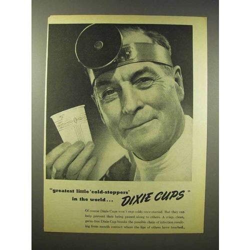 1945 Dixie Cups Ad - Greatest Little Cold-Stoppers