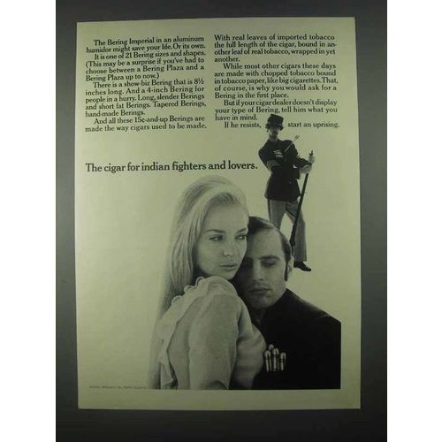 1967 Bering Cigars Ad - For Indian Fighters And Lovers
