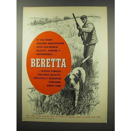 1967 Beretta Firearms Ad - Old-World Quality