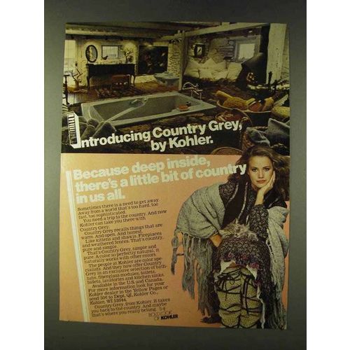 1979 Kohler Country Grey Bath Fixtures Ad
