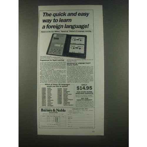 1985 Barnes & Noble Bookstores Ad - Berlitz Language