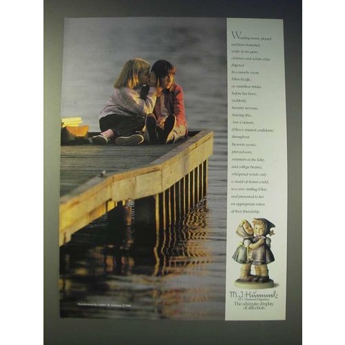1989 M.I. Hummel Figurines Ad - Wedding music played and fans hummed
