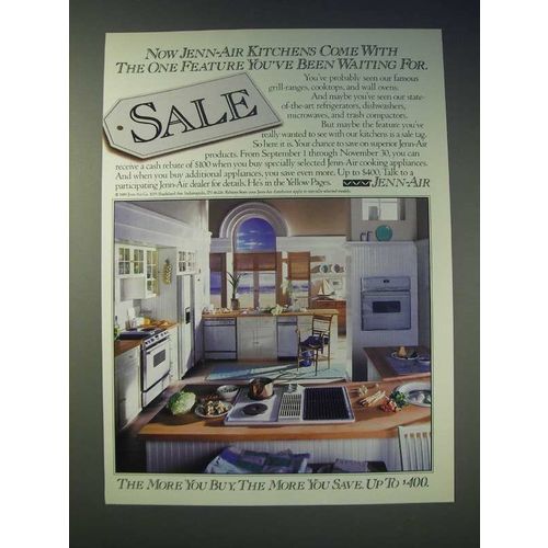 1989 Jenn-air Appliances Ad - Now Jenn-Air kitchens come with the one feature