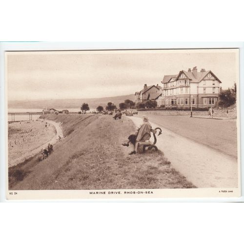 Marine Drive Rhos-on-Sea Postcard RS24