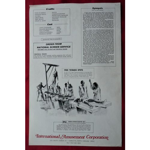 THIRSTY DEAD, The (1974) vintage US Pressbook ***John Considine***