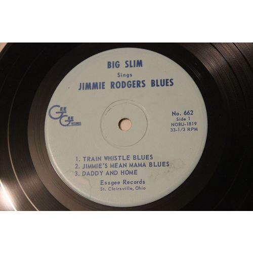 Big Slim EP with 5 songs-BIG SLIM SINGS JIMMIE RODGERS BLUES