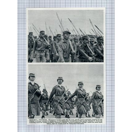 (5253) Djakarta Indonesia Indonesian Armed Forces Day Parade - 1964 Clip