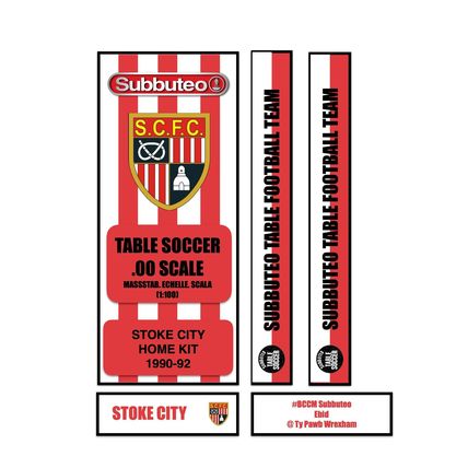 Tabletop Football Subbuteo Box Label Stoke City (ENG) 1990