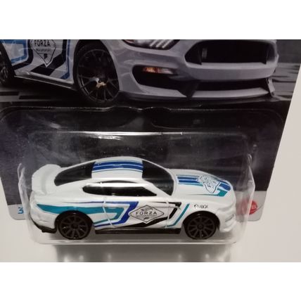 Ford Shelby GT350 White and Blue Forza Motorsport Scale 1:64 Hot Wheels