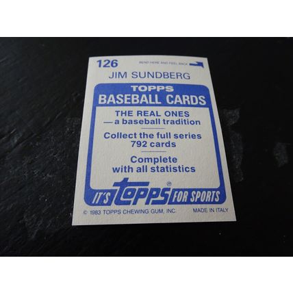 1983 Topps Stickers # 126 Jim Sundberg Very Good-Excellent (4) Texas Rangers