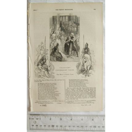 1845 The Penny Magazine No. 842 mechanics institutes, flying animals, Wiclif,