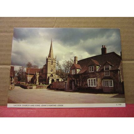 CHURCH & HUNTING LODGE , LACOCK, WILTSHIRE. unused postcard by Judges =