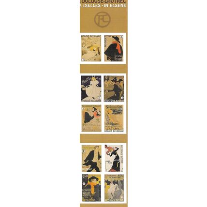 Belgium Mi MH 4191/200: 110th Anniv. of the Death of Henri de Toulouse-Lautrec