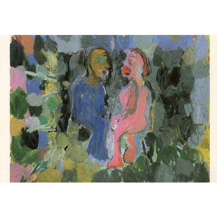 Georg Baselitz Das Liebespaar German Painting Postcard