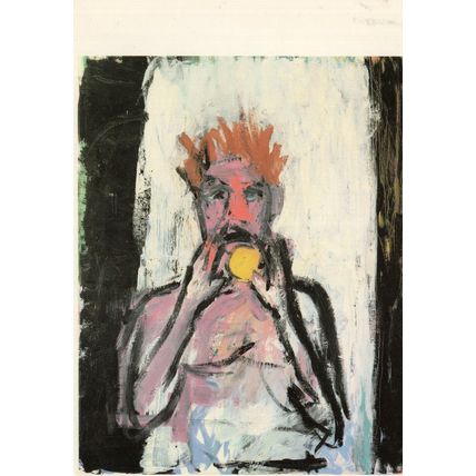Orangenesser 1981 Painting By Georg Baselitz German Postcard