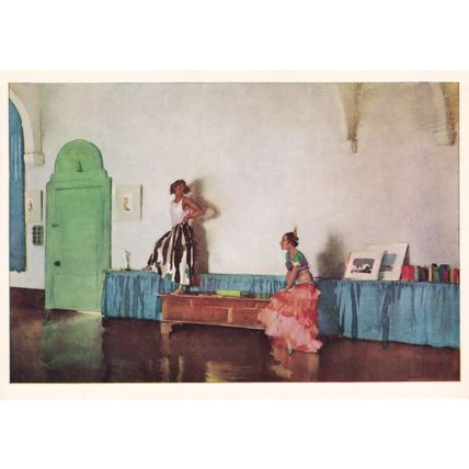 The Artists Studio William Flint Painting Medici Postcard