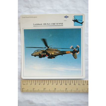Lockheed AH-56A Cheyenne - USA - Land Based Helicopter - Collectors Club Card