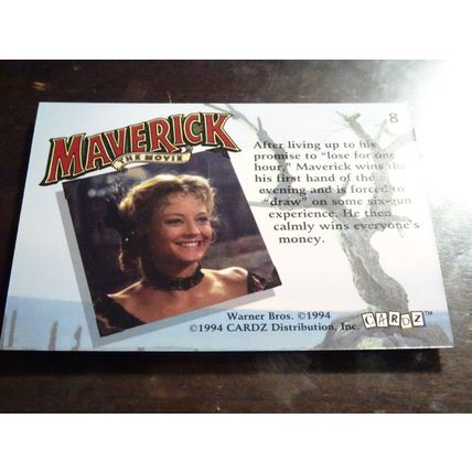 1994 CARDZ Maverick The Movie Card # 008 After living up to his.. NM-Mt (8) (SB)