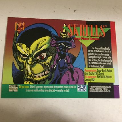 1993 Skrulls Alien Races Marvel Comics Trading Card