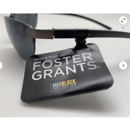 FOSTER GRANT SUNGLASSES AUTO PILOT DRIVING MAX BLOCK BLACK METAL FRAME