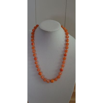 Vintage Orange Bead Necklace