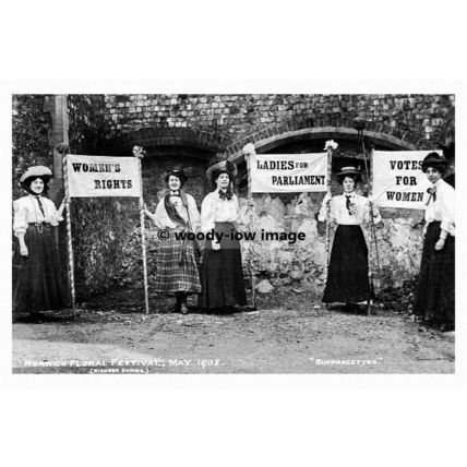 rp02803 - Norwich Suffragettes at Flower Festival 1908 - print 6x4