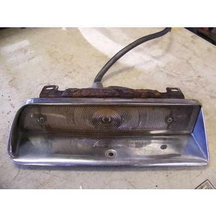 1964 CHRYSLER IMPERIAL LH FRONT TURN SIGNAL HOUSING & LENS CROWN COUPE LEBARON