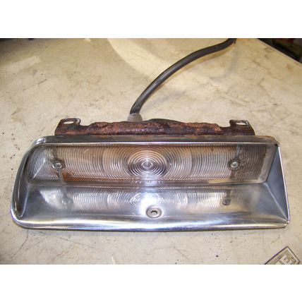 1964 CHRYSLER IMPERIAL LH FRONT TURN SIGNAL HOUSING & LENS CROWN COUPE LEBARON