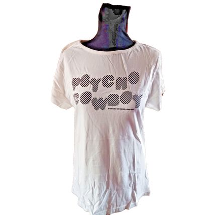 Psycho Cowboy White S/S Relaxed Fit 100% Cotton T-Shirt M UK 10/12 BNWT