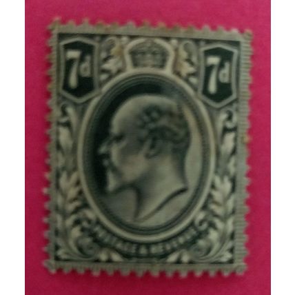 GB 1902 Edward VII 7d Deep Slate Grey SG 249a Mint