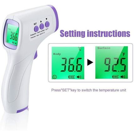Forehead Thermometer, Digital Infrared Thermometer for Kids & Adults,& free mask