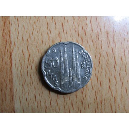 Spain 1992 Juan Carlos 50 Peseta barcelona 92 Coin