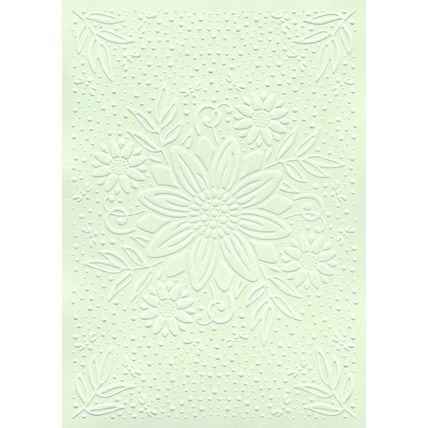 A6 Embossed Card. 10 Sheets. Floral. Cardmaking Scrapbooking Crafts