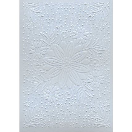A6 Embossed Card. 10 Sheets. Floral. Cardmaking Scrapbooking Crafts