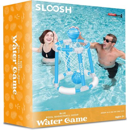 Sloosh Pool Basketball Hoop Set, Floating Basketball Pool Game, Swimming Floats