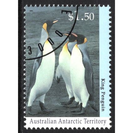 AAT 1993: REGIONAL WILDLIFE - $1.50 KING PENGUINS CTO FULL GUM (G12)