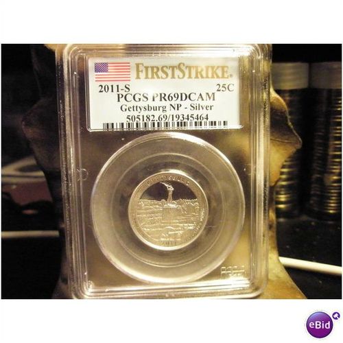 2011 S Gettysburg PCGS PR69DCAM (Silver) First Strike