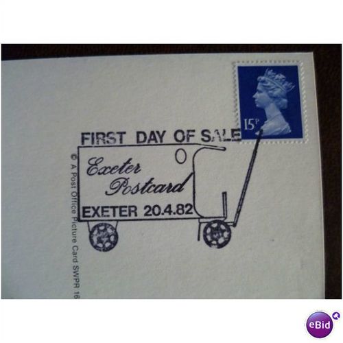 Horse Drawn Mail Van 1940 Broadhembury Post Office 1982 SWPR 16 Postcard FDI shs