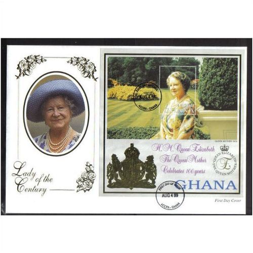 GHANA 1999 QUEEN MOTHERS 100TH BIRTHDAY SG2938 LARGE FDC