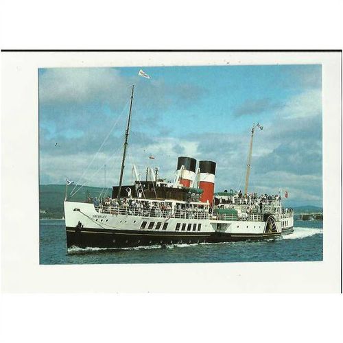 S.32 Waverley Excursions Paddle Steamer WAVERLEY Rothesay Postcard