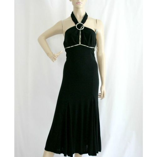 Karen Millen Black Evening Halter Dress Size 8 New With Tag