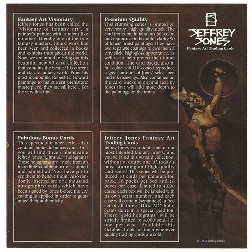 JEFFREY JONES ' OVER SIZED PROMO card ' (1993 )