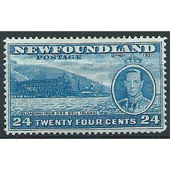 Newfoundland 1937 SG265 24c Light Blue Coronation Mounted Mint .. ..