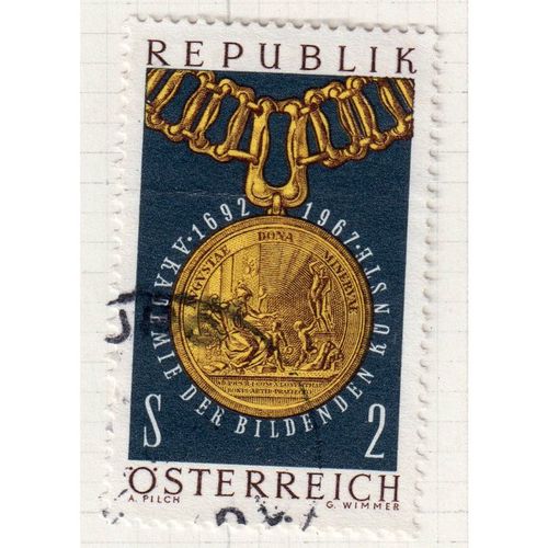 1967 AUSTRIA sg1508 2s BLACKISH BROWN, YELLOW, INDIGO FINE USED (GAP1)