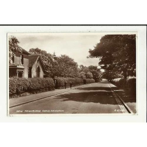 Staffs. CANNOCK New Penkridge Road Postcard by Valentine (G.4709)