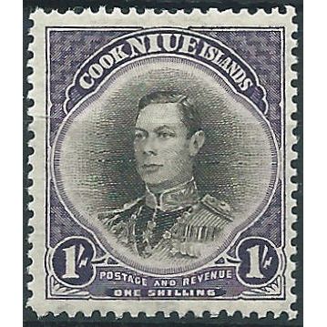 Niue 1938 SG75 1/- Black & Violet Mounted Mint .. ..