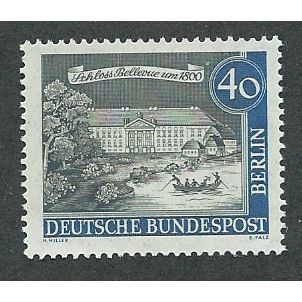 BERLIN - 1962 40pf U/M 'SCHLOSS BELLEVUE' (EBID42-386)