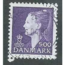 DEN 1997 5.00KR 'QUEEN MARGRETHE II' FINE USED (EBID43-068)