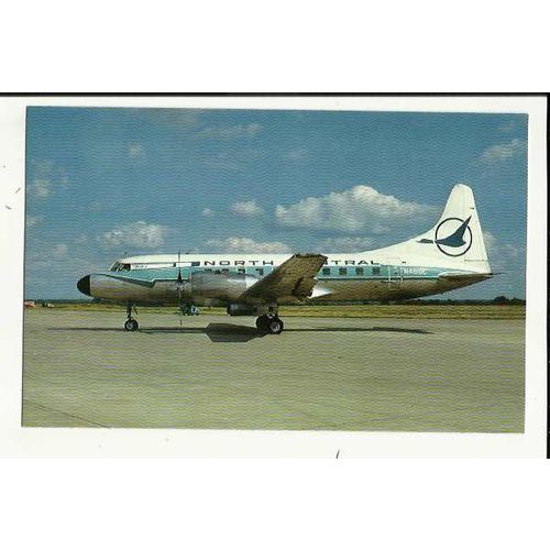 Aviation NORTH CENTRAL AIRLINES CONVAIR 580 Postcard by AeroGem (0106)